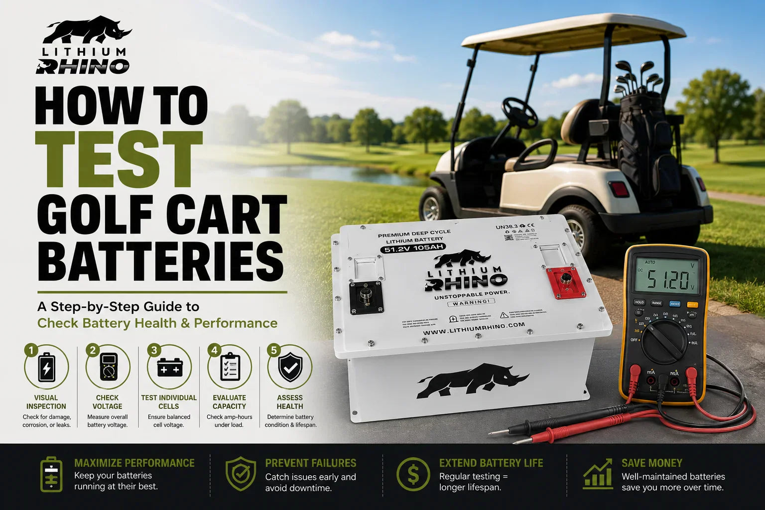 how to test golf cart batteries