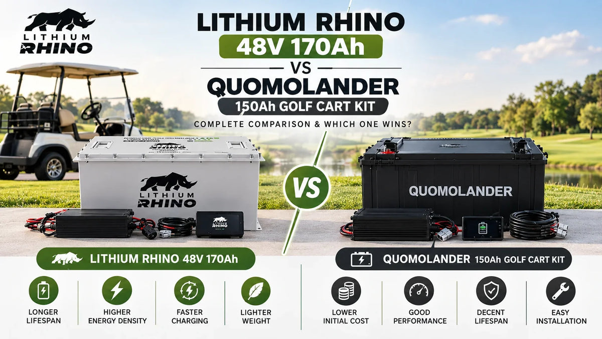 Lithium Rhino 48V 170Ah vs Quomolander 48V 150Ah golf cart battery comparison
