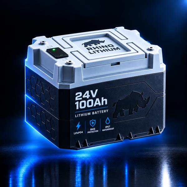 24V 100Ah Lithium Rhino Marine LiFePO4 IP67 Conversion Kit