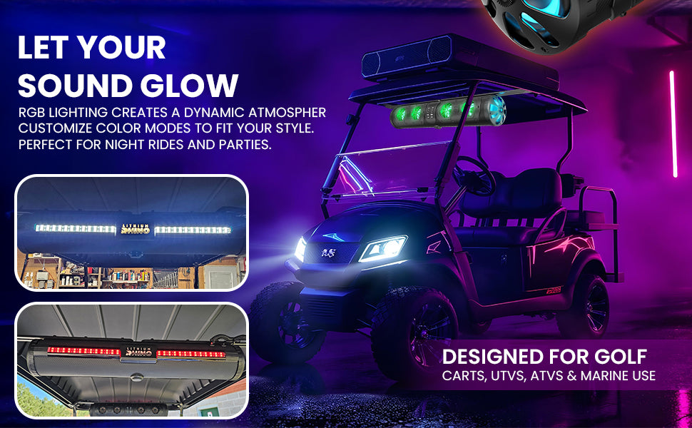 Lithium Rhino-GX500 Soundbar W/ T-Bracket