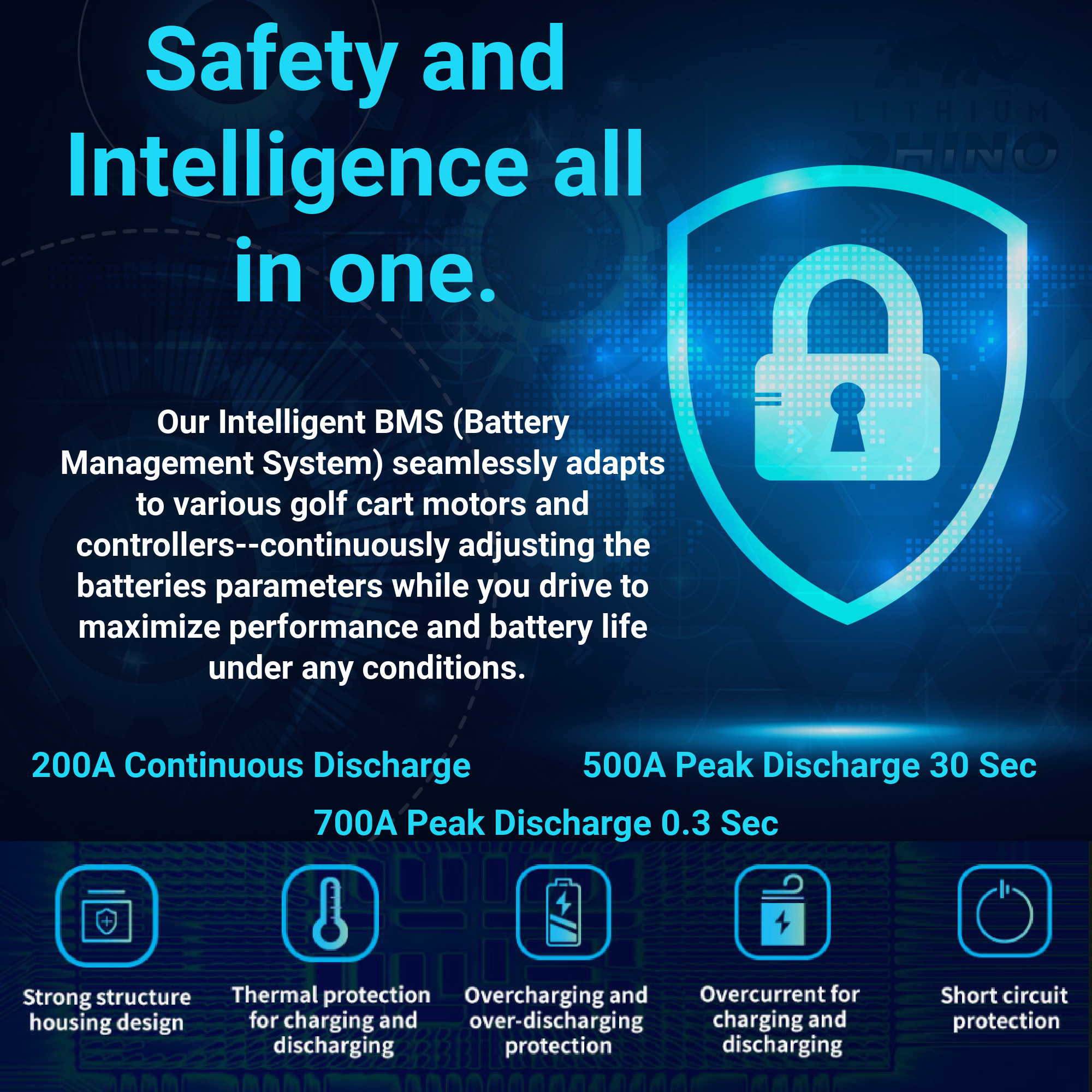 48V 105Ah Lithium Rhino Conversion Kit