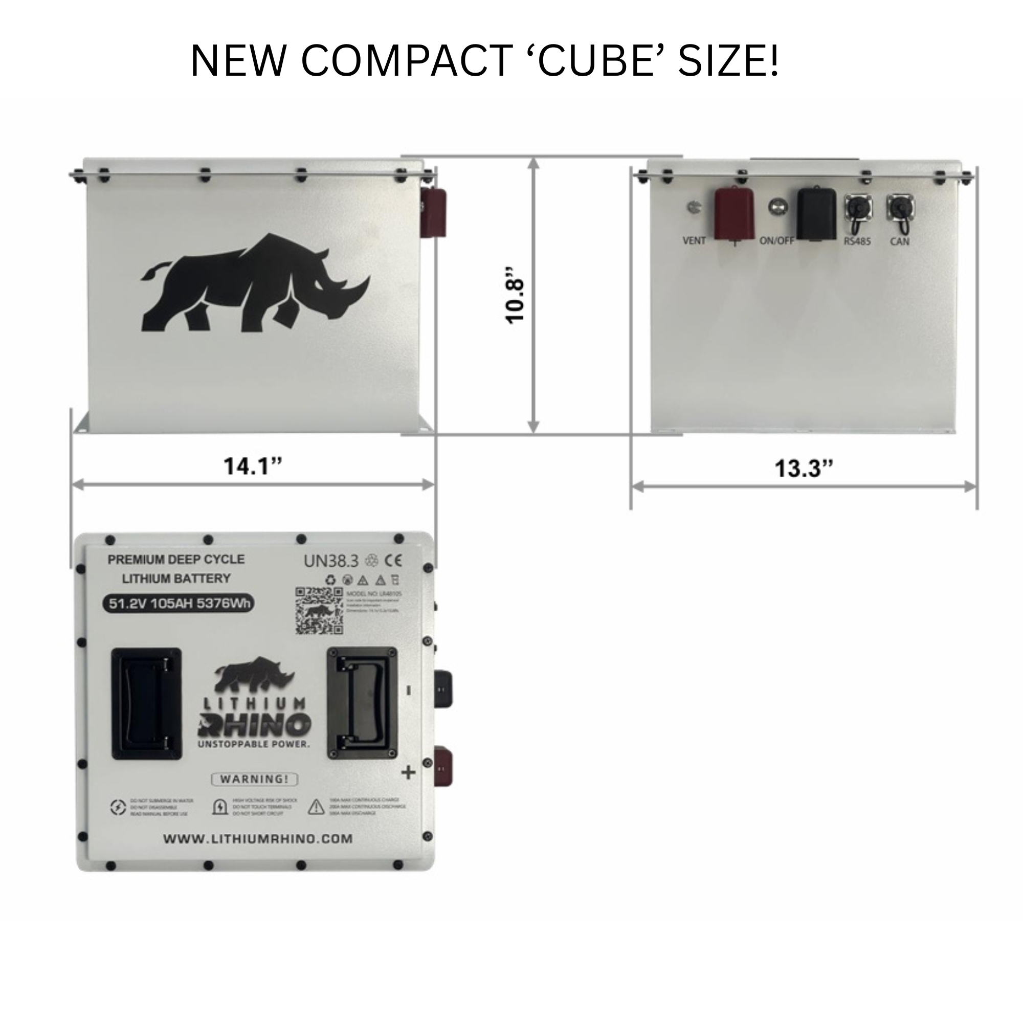 48V 105Ah "CUBE" Lithium Rhino Conversion Kit