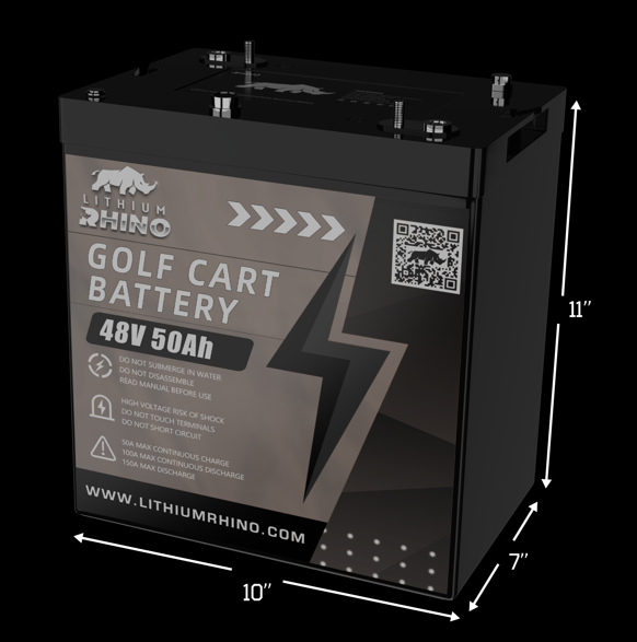 48v 50ah Lithium Rhino Golf Cart Battery Conversion Kit