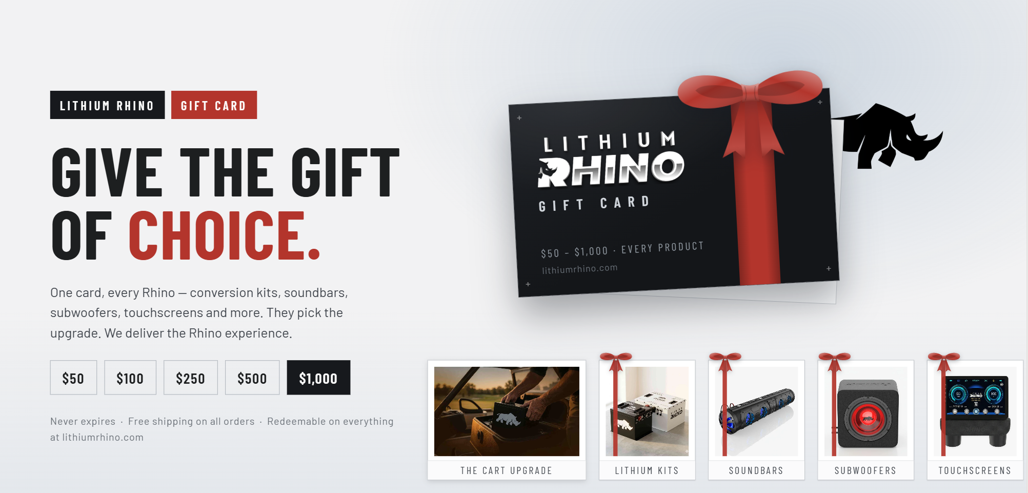 Lithium Rhino Gift Card