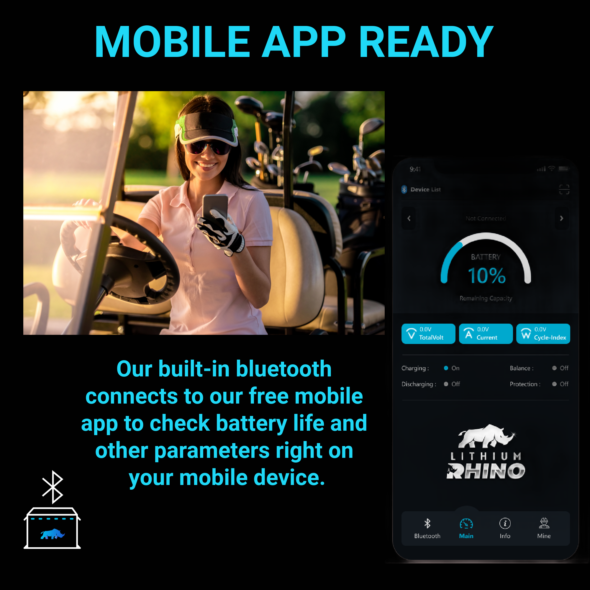 48V 105Ah Lithium Rhino Conversion Kit