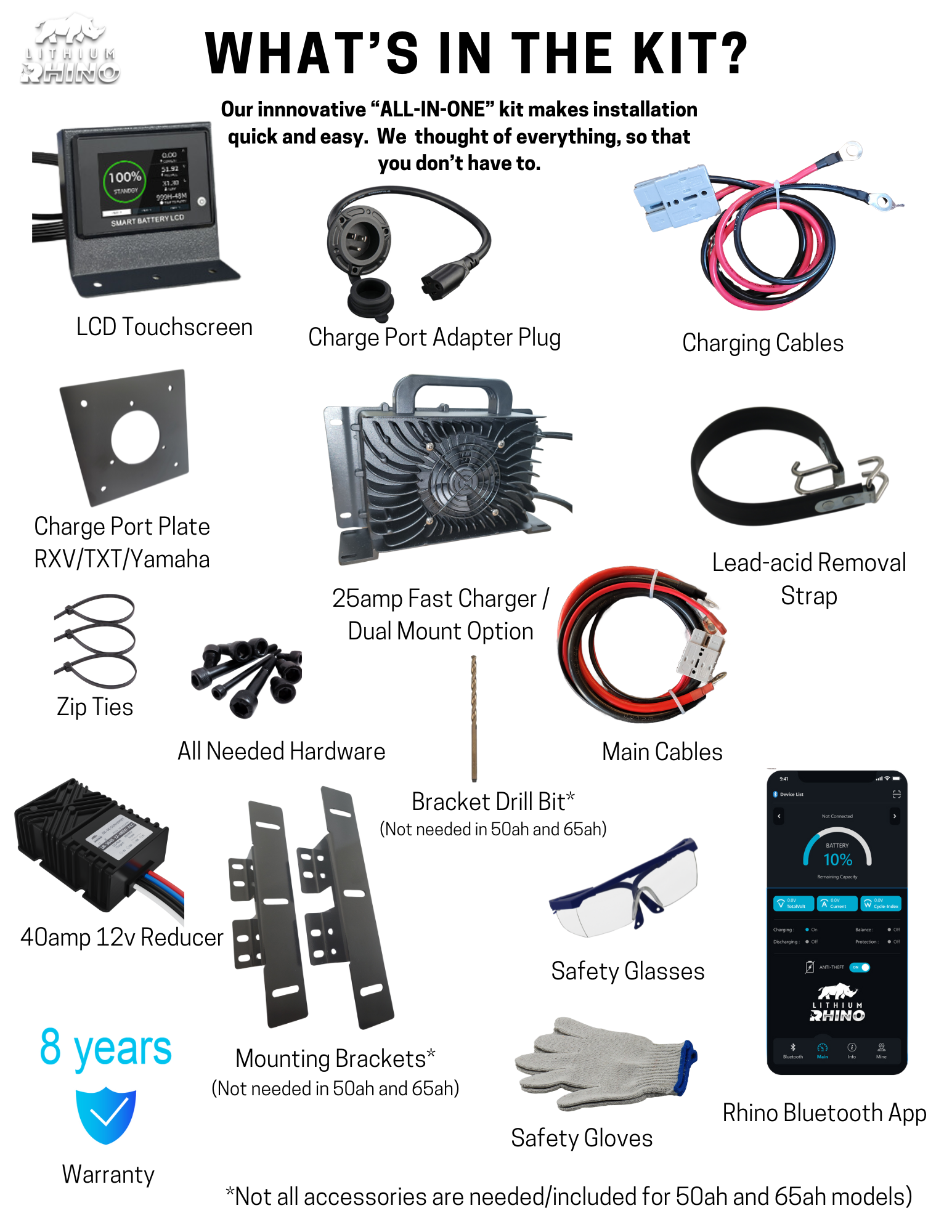 36V 65ah Lithium Rhino Conversion Kit