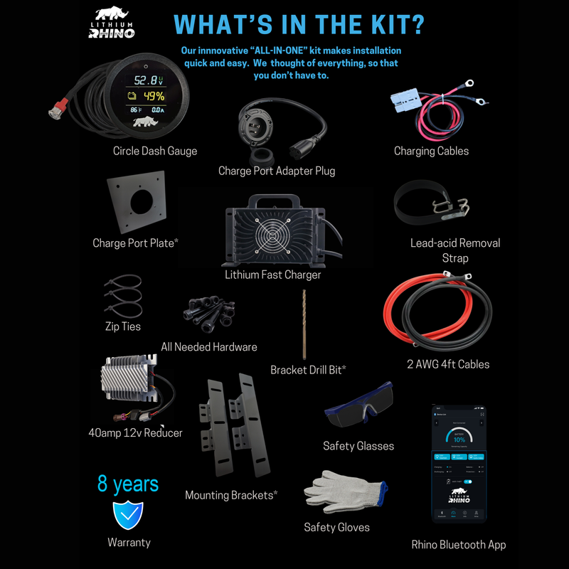 48V 120Ah Lithium Rhino Conversion Kit